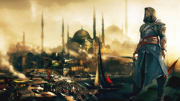 убийцы, кредо, игры, Стамбул, мечеть, видео, HD обои