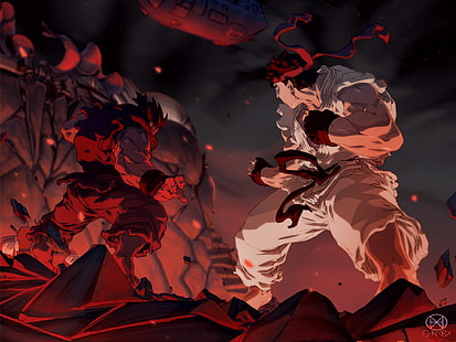 นักสู้ข้างถนน ryu akuma วิดีโอเกม Street Fighter HD Art นักสู้ข้างถนนริว, วอลล์เปเปอร์ HD HD wallpaper