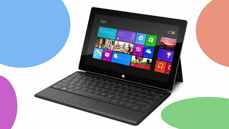 laptop HP preto e cinza, tecnologia, Windows 8, computador, eletrônicos, tablet, HD papel de parede