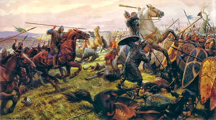 ヘイスティングズの戦い、騎士団、 HDデスクトップの壁紙