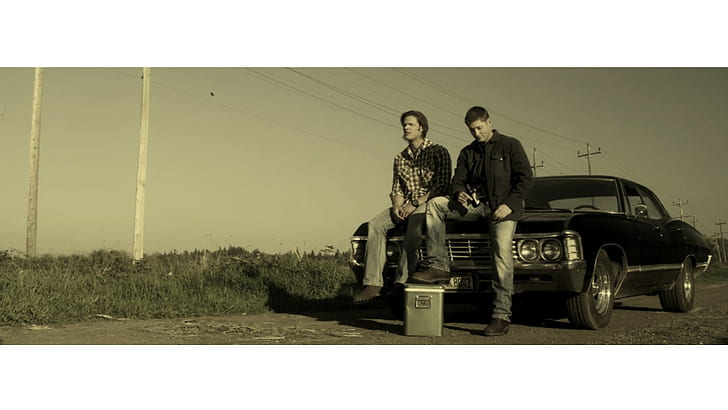 Jensen Ackles, Dean Winchester, Sam Winchester, Jared Padalecki, Chevrolet Impala, HD-Hintergrundbild