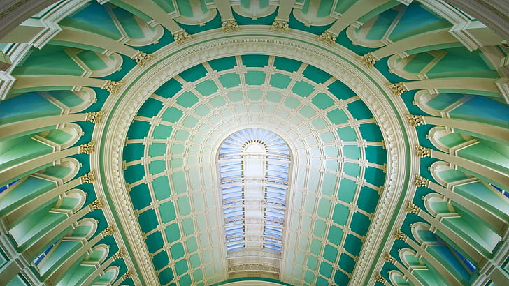 a cúpula, Dublin, biblioteca nacional da Irlanda, sala de leitura, HD papel de parede