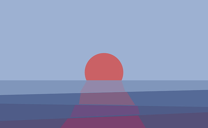 Sunset Ocean gráficos vetoriais, Aero, arte vetorial, nascer do sol, oceano, vetor, pôr do sol, gráficos, desenhos animados, GraphicArts, HD papel de parede