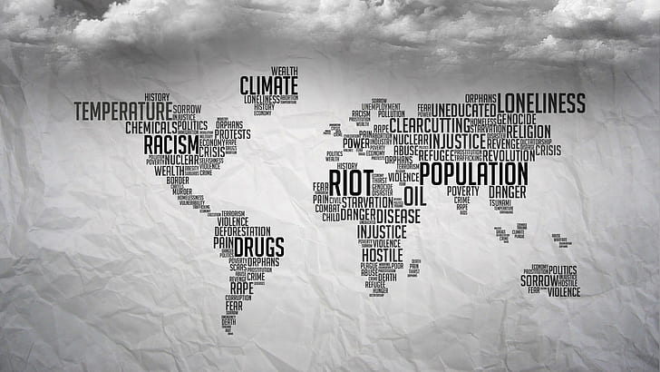 мир, протестующие, карта мира, HD обои