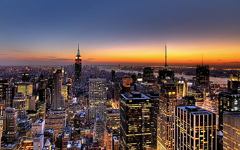 New York Skyline HD、world、new、skyline、york、travel、travel and world、 HDデスクトップの壁紙 HD wallpaper