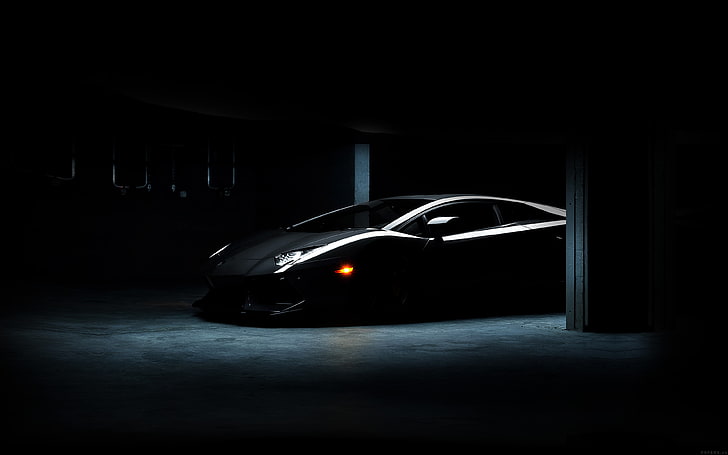 Lamborghini, Auto, dunkel, schwarz, genial, HD-Hintergrundbild