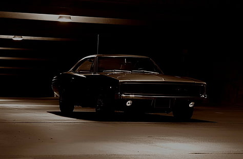 classic brown coupe, Dodge Charger, car, muscle cars, Dodge Charger 1970 R/T, HD wallpaper HD wallpaper