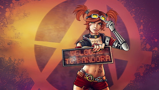 Sfondo di benvenuto a Pandora, Borderlands 2, Gaige, Mechromancer, Sfondo HD HD wallpaper