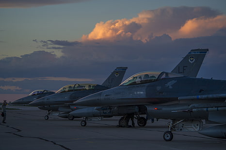 самолет, военни, самолети, ВВС на САЩ, General Dynamics F-16 Fighting Falcon, HD тапет HD wallpaper