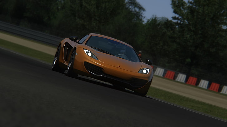 McLaren MP4-12C, Mc laren, Assetto Corsa, jeux vidéo, pistes de course, McLaren, voiture, véhicule, Fond d'écran HD