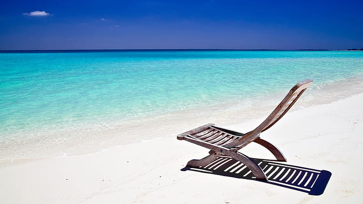 sedie sulla spiaggia, per lo sfondo, Sfondo HD