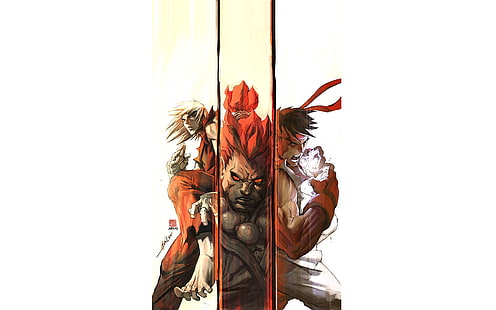 street fighter ryu akuma ken masters 1440x900 Videospel Street Fighter HD Art, street fighter, Ryu, HD tapet HD wallpaper