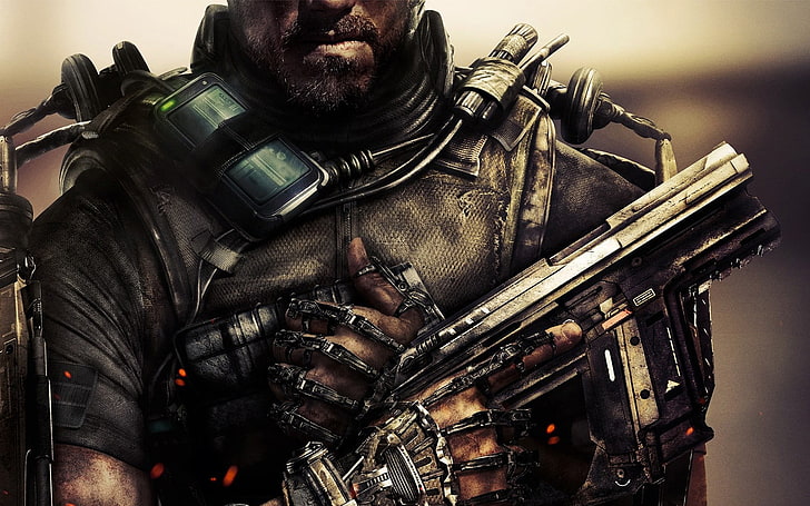 Metal Gear Spiel Illustration, Call of Duty: Fortgeschrittene Kriegsführung, Call of Duty, Videospiele, HD-Hintergrundbild