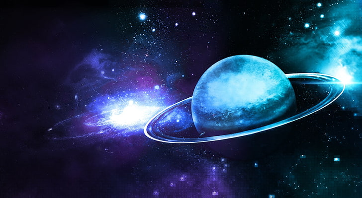 Uranus, Saturnus, rymden, HD tapet