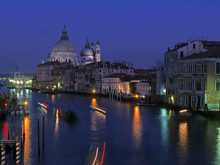 Venezia,canal Gre, architecture, other, animals, HD wallpaper