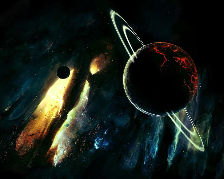 Planetenmalerei, Raum, Raumkunst, HD-Hintergrundbild