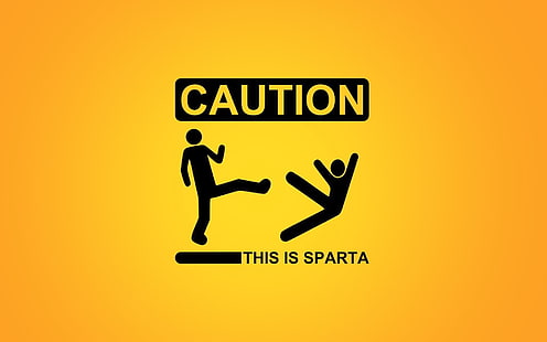 sparta signs funny warning backgrounds caution stick figures awesomeness 1920x1200  Entertainment Funny HD Art , signs, Sparta, HD wallpaper HD wallpaper