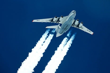 Военно-транспортный самолет, Ильюшин Ил-76, самолет, HD обои HD wallpaper