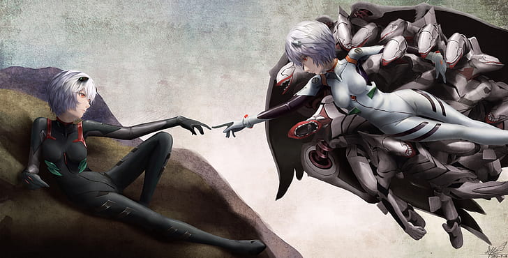 Evangelion, Evangelion: 3.0 You Can (Not) Redo, Rei Ayanami, The Creation of Adam, HD wallpaper