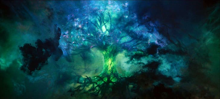 Yggdrasil, Loki, MCU, komik, Sembilan Alam, Pohon Dunia, Wallpaper HD