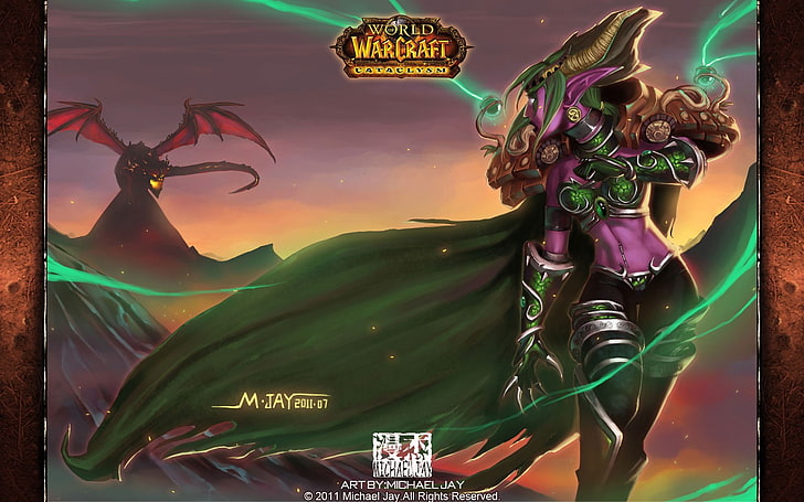 Kotak World of Warcraft, Warcraft, World of Warcraft, World of Warcraft: Cataclysm, Deathwing, ysera, video games, Wallpaper HD