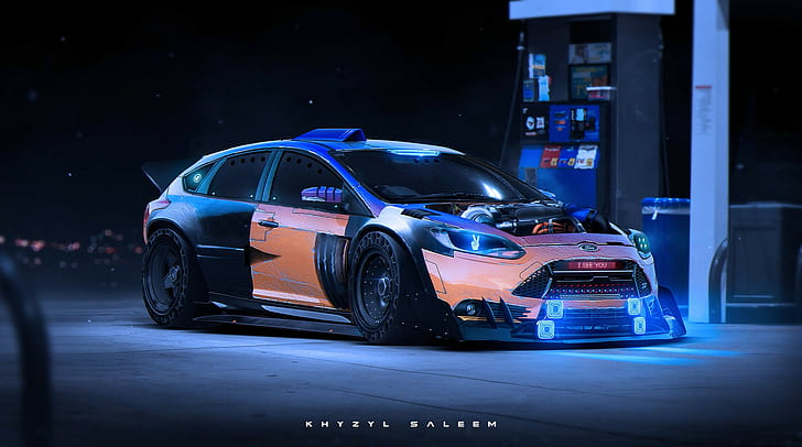 Khyzyl Saleem, car, Ford Focus RS, HD wallpaper