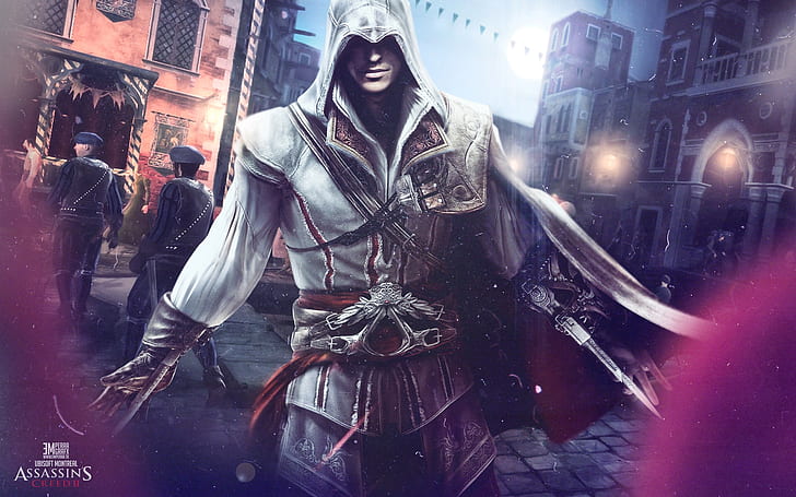 Assassins Creed 2, плакат на играта Assassin's Creed, HD тапет
