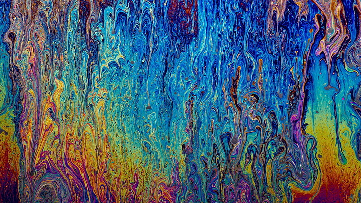 многоцветен дигитален тапет, макро, сапун, цветен, абстрактно, HD тапет