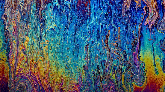 многоцветен дигитален тапет, макро, сапун, цветен, абстрактно, HD тапет HD wallpaper