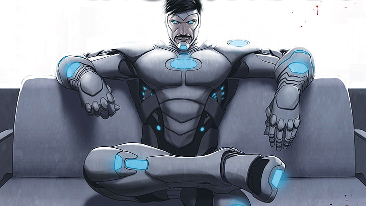 man with armor wallpaper, comic books, Marvel Comics, Iron Man, Superior Iron Man, HD wallpaper