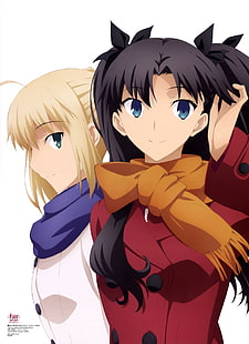 dziewczyny anime, anime, Fate Series, Sabre, Tohsaka Rin, Tapety HD HD wallpaper