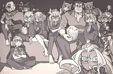 Helltaker, Modeus (Helltaker), Anime, Anime-Mädchen, Dämonen-Mädchen, Hörner, HD-Hintergrundbild HD wallpaper