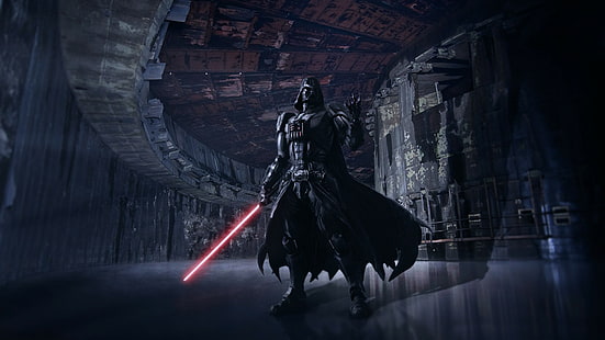 Darth Vader illustration, Darth Vader, Star Wars, Photoshop, HD wallpaper HD wallpaper