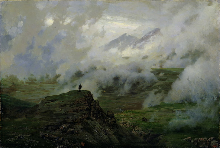 klassisk konst, Nikolai Yaroshenko, moln, HD tapet
