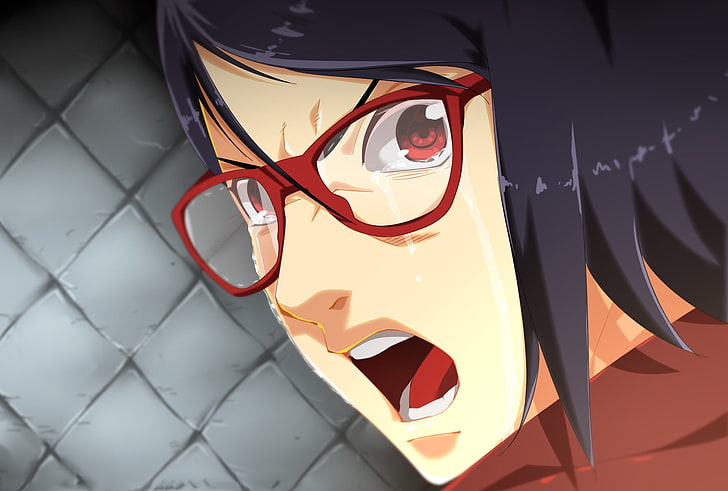 rote Spitze, Anime, Boruto: Naruto der Film, Naruto, Sarada Uchiha, HD-Hintergrundbild