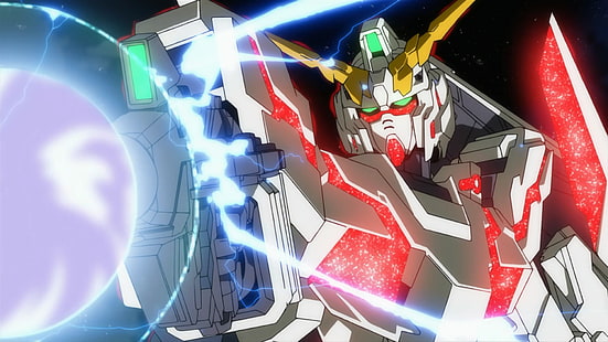 Mobile Suit Gundam Unicorn, RX-0 Unicorn Gundam, Gundam, anime, Fondo de pantalla HD HD wallpaper