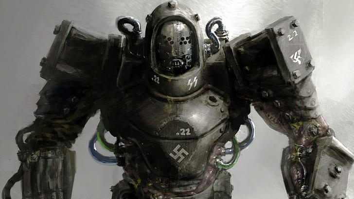 Wolfenstein, Wolfenstein: A Nova Ordem, Robô, Soldado, Videogame, HD papel de parede