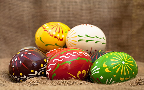 Handmade Easter Eggs, 2014 easter eggs, easter eggs, easter 2014, HD wallpaper HD wallpaper