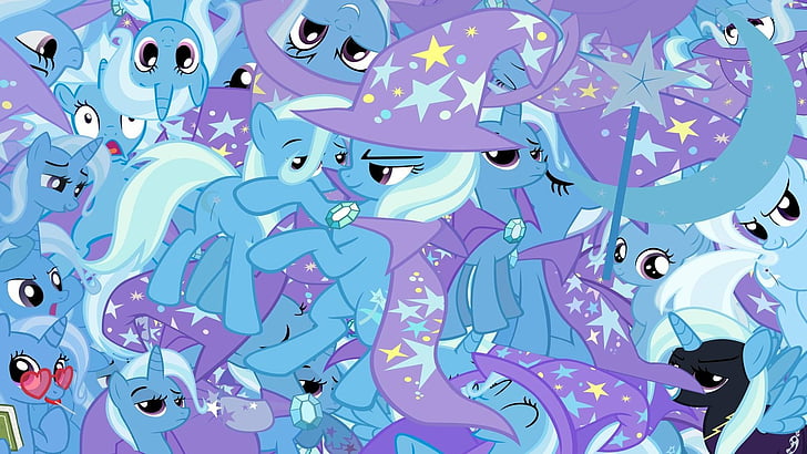 برنامج تلفزيوني ، My Little Pony: الصداقة هي السحر ، My Little Pony ، Trixie (My Little Pony) ، Vector، خلفية HD