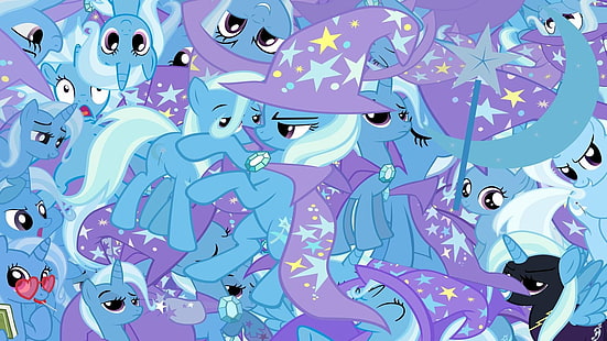 รายการโทรทัศน์ My Little Pony: Friendship is Magic, My Little Pony, Trixie (My Little Pony), Vector, วอลล์เปเปอร์ HD HD wallpaper