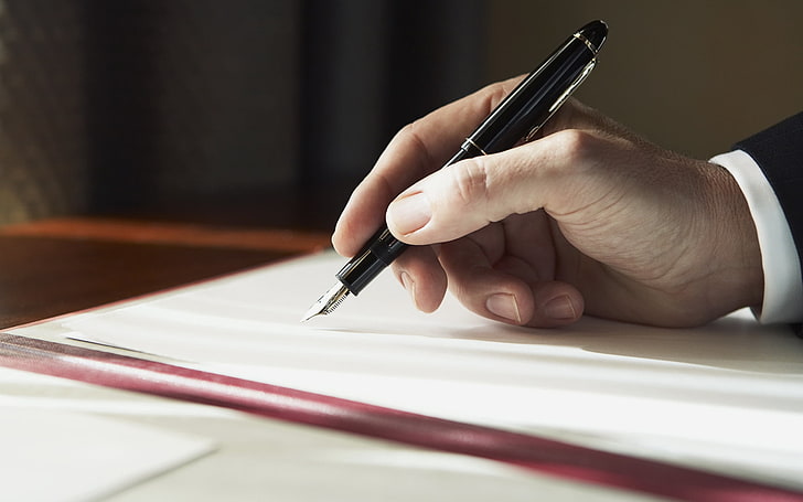 ปากกาหมึกซึมสีดำและสีเทามือเขียนหนังสือผู้ชาย, วอลล์เปเปอร์ HD