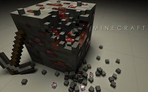 Minecraft-konstverk, Minecraft, render, videospel, 3D, CGI, digital konst, HD tapet HD wallpaper