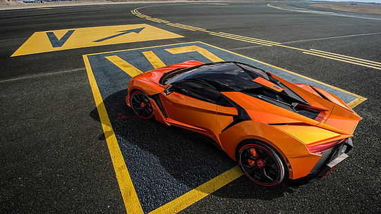 auto, Benoit Fraylon, veicolo, macchine arancioni, supercar, Fenyr Supersport, pista di atterraggio, Sfondo HD HD wallpaper