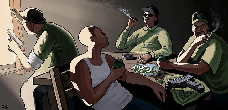 Grand Theft Auto San Andreas wallpaper, Ryder, gta, Carl Johnson, Grand