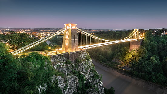 мост, Англия, Бристол, HD тапет HD wallpaper