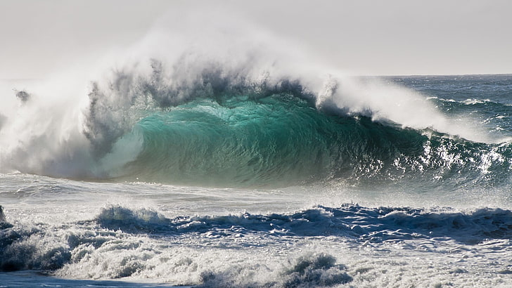 ola sobre cuerpo de agua, olas, mar, Fondo de pantalla HD