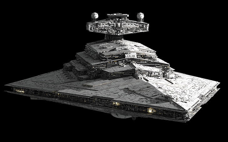 ilustracja szarego samolotu, Star Wars, statek kosmiczny, Tapety HD