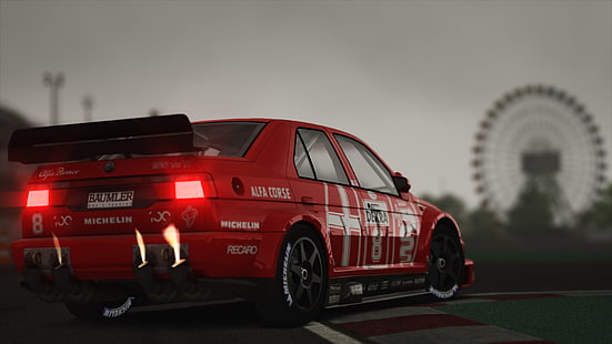Videospiel, Assetto Corsa, Alfa Romeo, Alfa Romeo 155, Auto, Rennen, HD-Hintergrundbild HD wallpaper