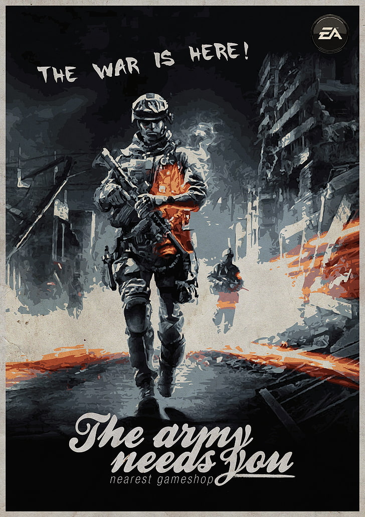 The Army needs you poster, Battlefield, Battlefield 3, HD wallpaper