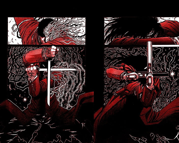 Helsing Alucard wallpaper, Anime, Hellsing, Alexander Anderson, Alucard (Hellsing), HD wallpaper